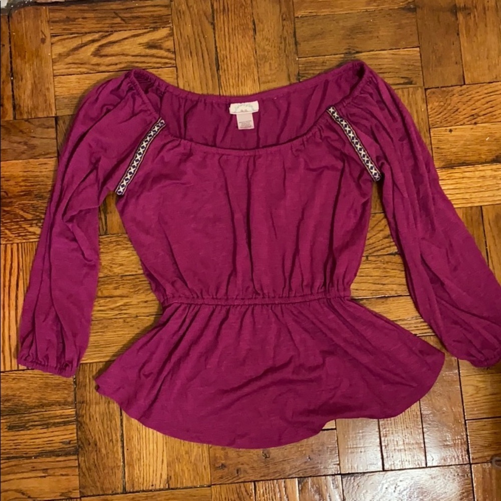 2 for $15 Belle du Jour purple top